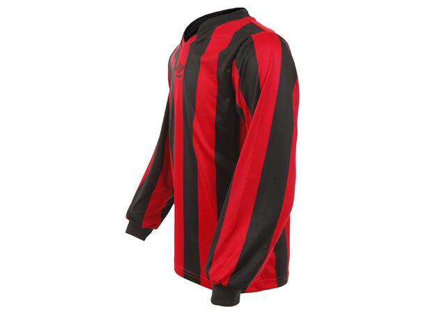 UMBRO Certi Strip Jsy LS Rød/Sort XXL Stripet teknisk spillertrøye 
